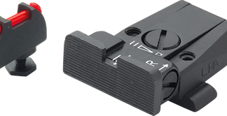LPA SPR36GL7F ADJUSTABLE SIGHT SET FOR GLOCK WITH FIBER OPTIC FRONT