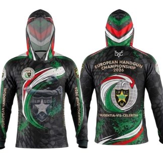 2026 European Handgun Championship Long Sleeve Hooded Shirt